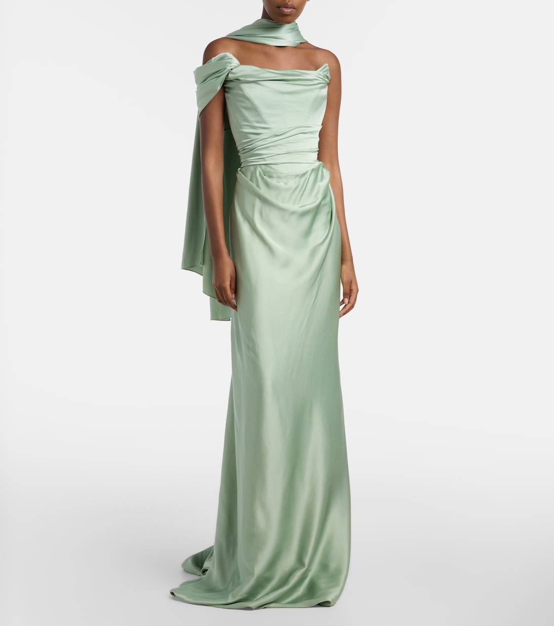 Nova Vixen scarf-detail satin gown | Vivienne Westwood