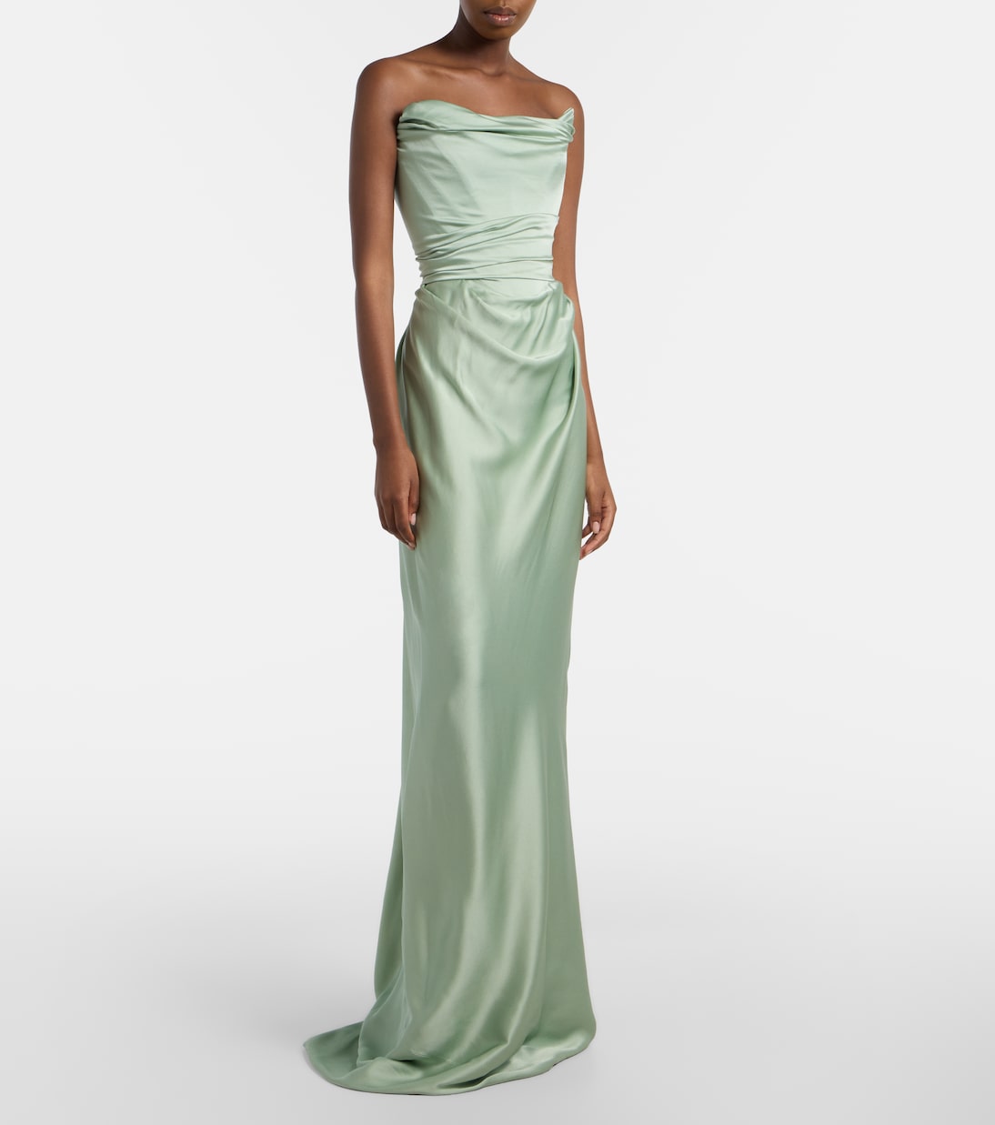 Nova Vixen scarf-detail satin gown | Vivienne Westwood