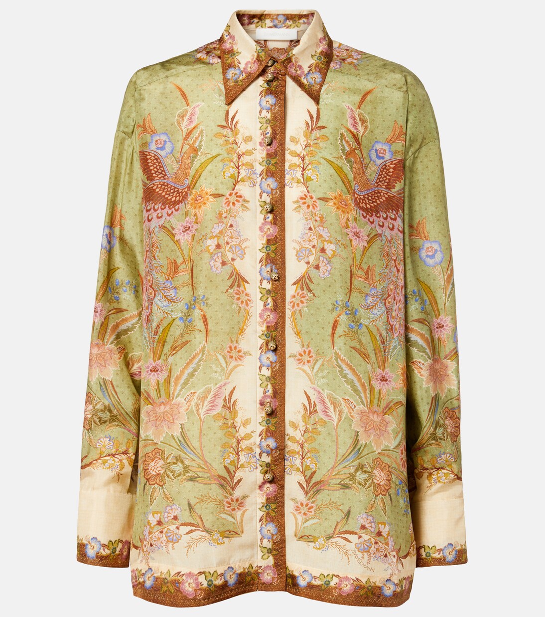 Indra printed silk shirt | Zimmermann