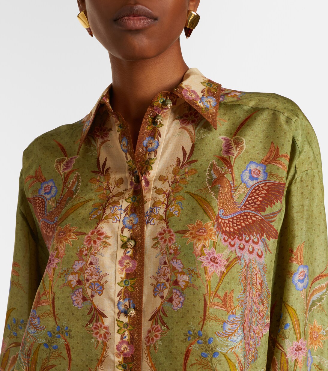 Indra printed silk shirt | Zimmermann