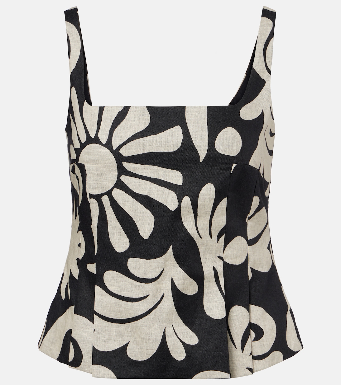 Rami printed linen top  | Cala de la Cruz