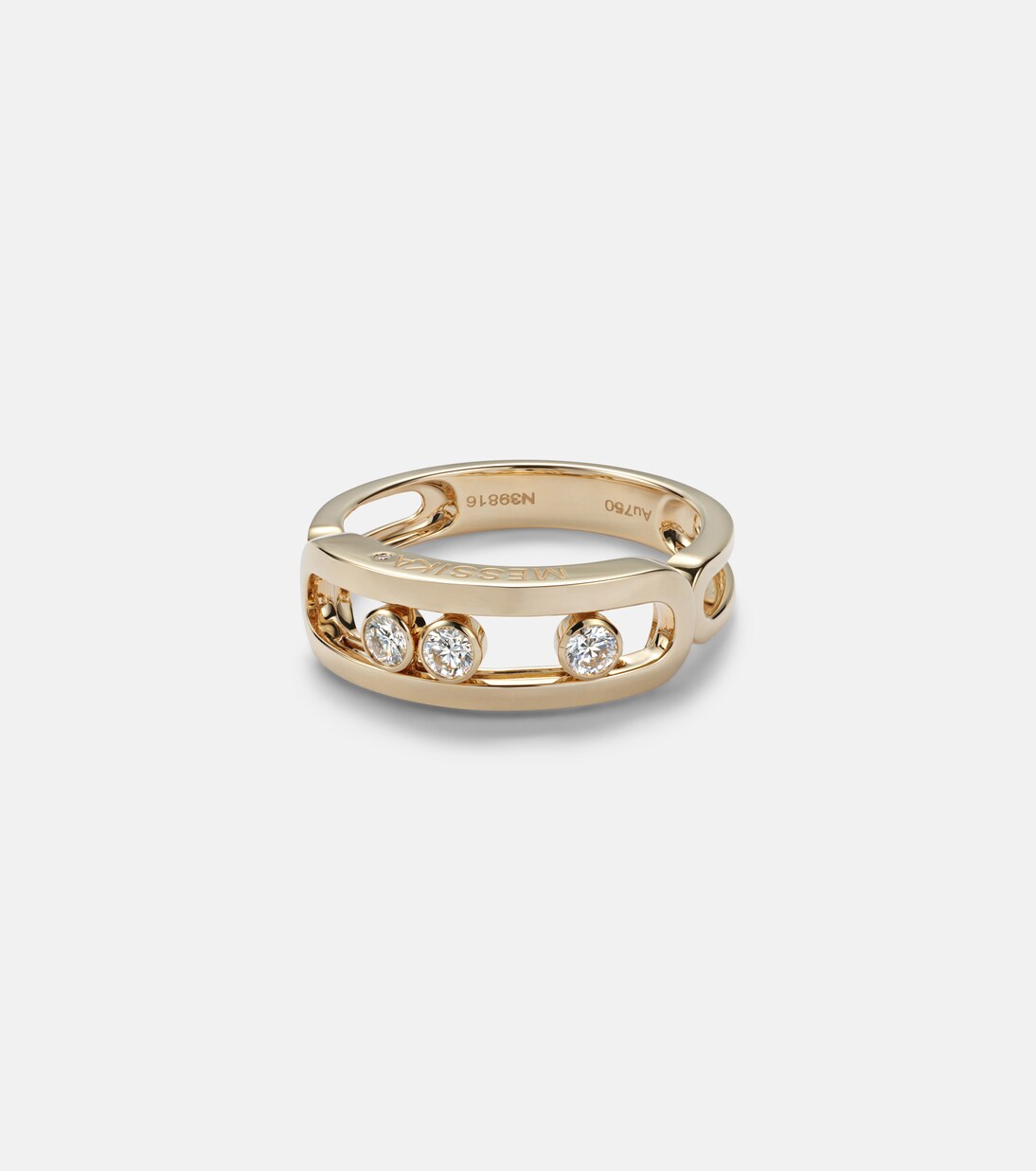 Anello Move Classique in oro 18kt con diamanti | Messika