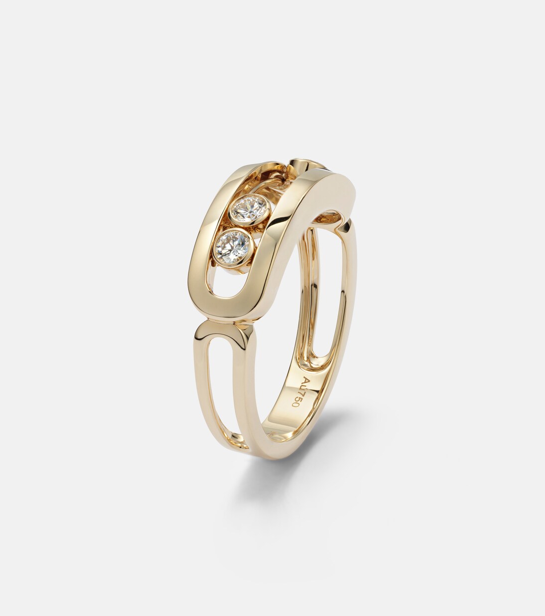 Anello Move Classique in oro 18kt con diamanti | Messika
