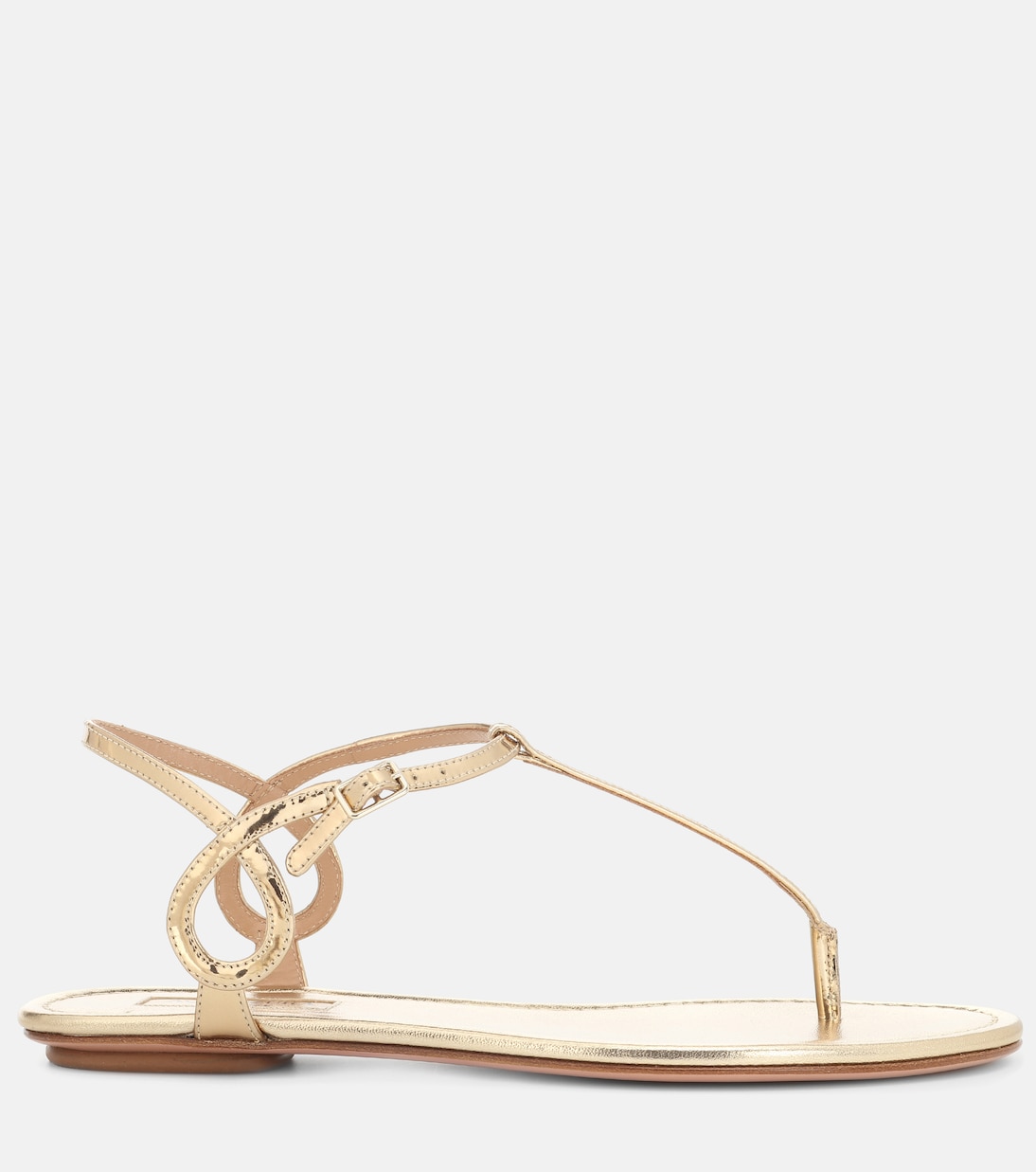 Sandalen Almost Bare aus Metallic-Leder | Aquazzura