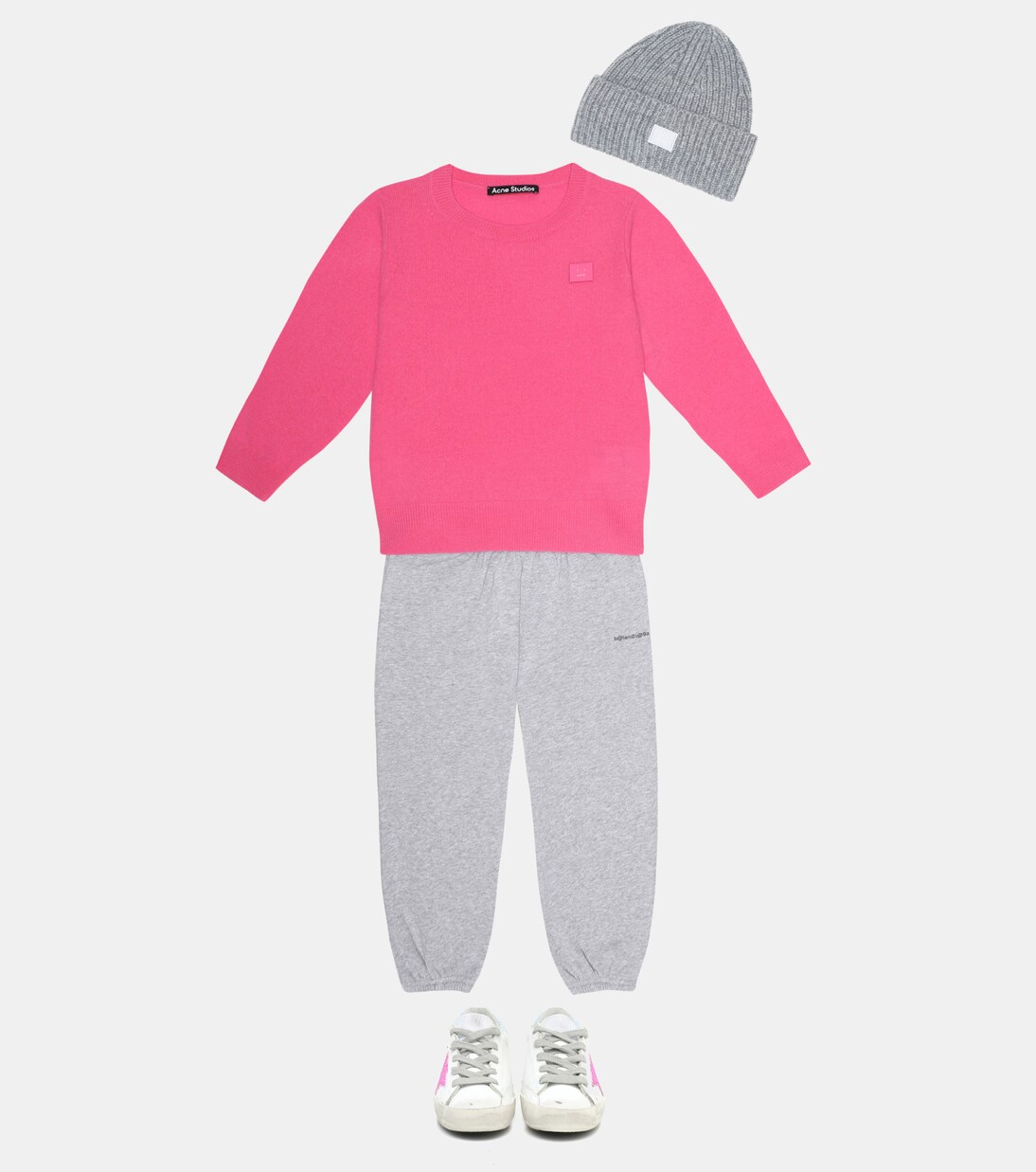Face罗纹针织羊毛便帽 | Acne Studios Kids