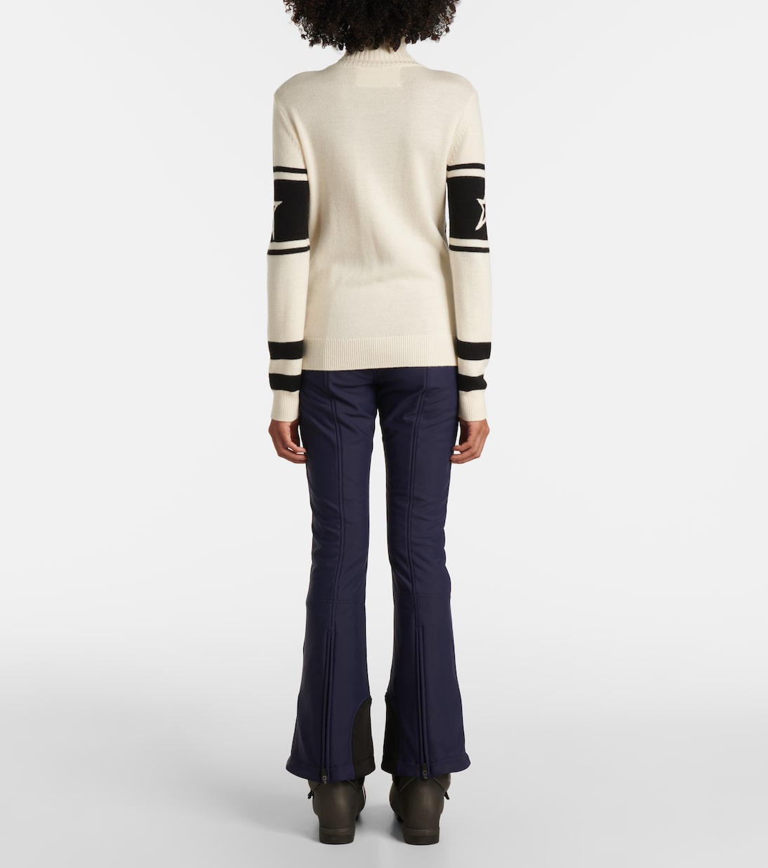 Jersey de cuello alto Schild de lana en intarsia | Perfect Moment