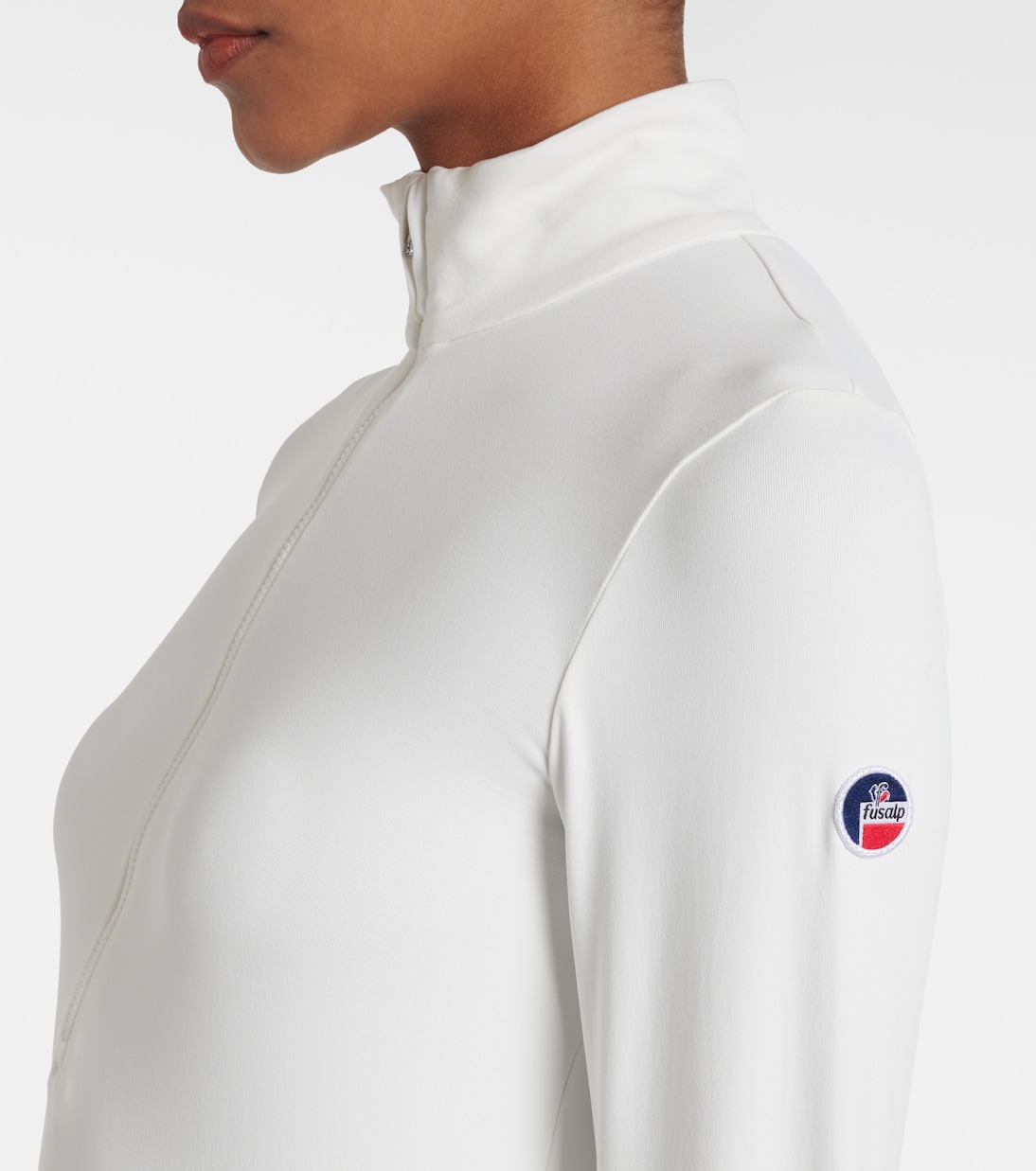 Top de esquí con media cremallera y logo | Fusalp