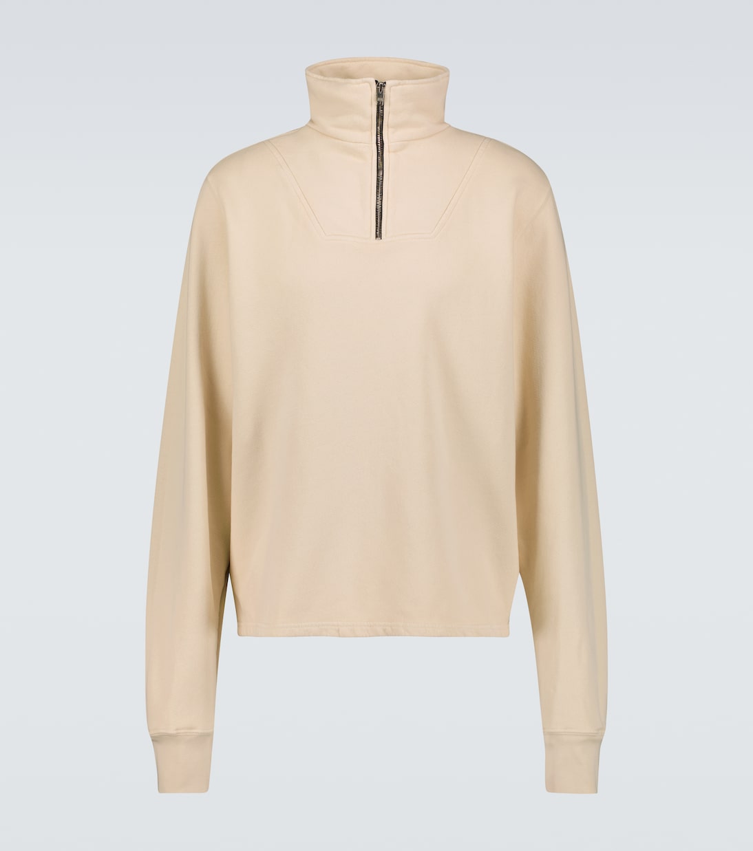 Cotton jersey half-zip sweatshirt | Les Tien