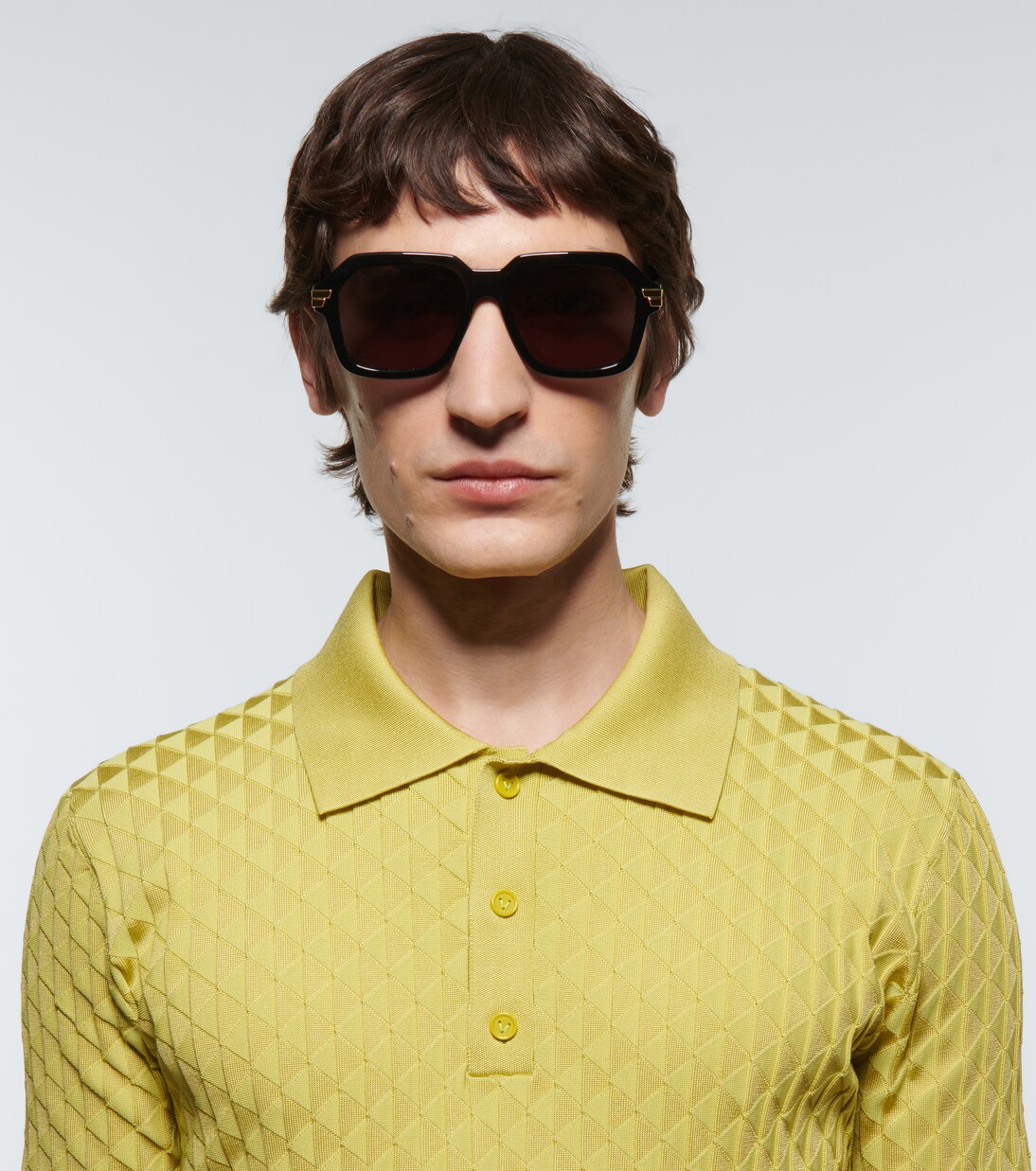 Occhiali da sole squadrati in acetato | Bottega Veneta