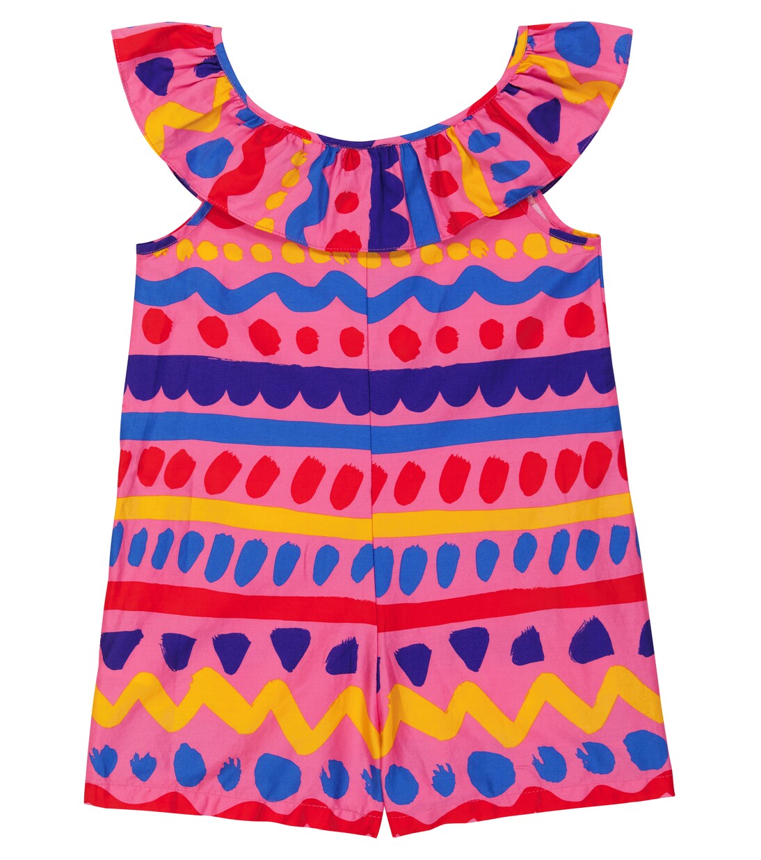 Printed ruffled cotton playsuit | Stella McCartney Kids