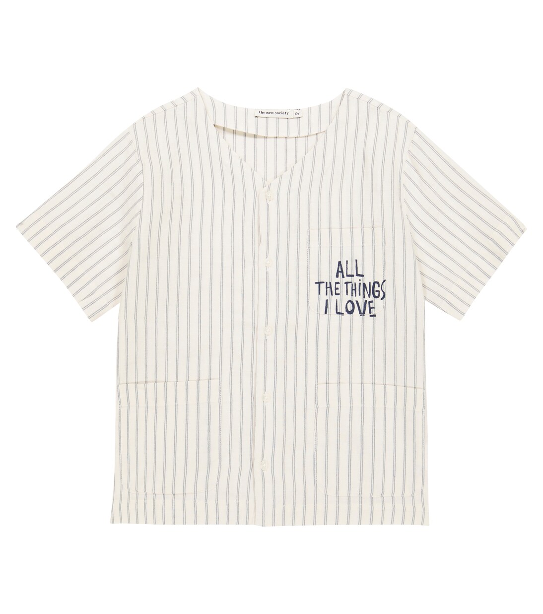 Striped cotton and linen shirt | The New Society