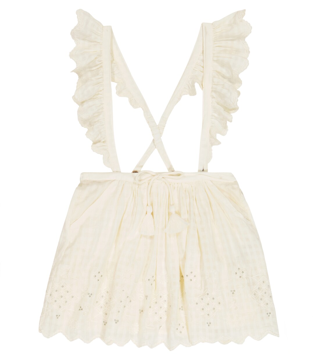 Robe salopette Riola brodée en coton | Louise Misha