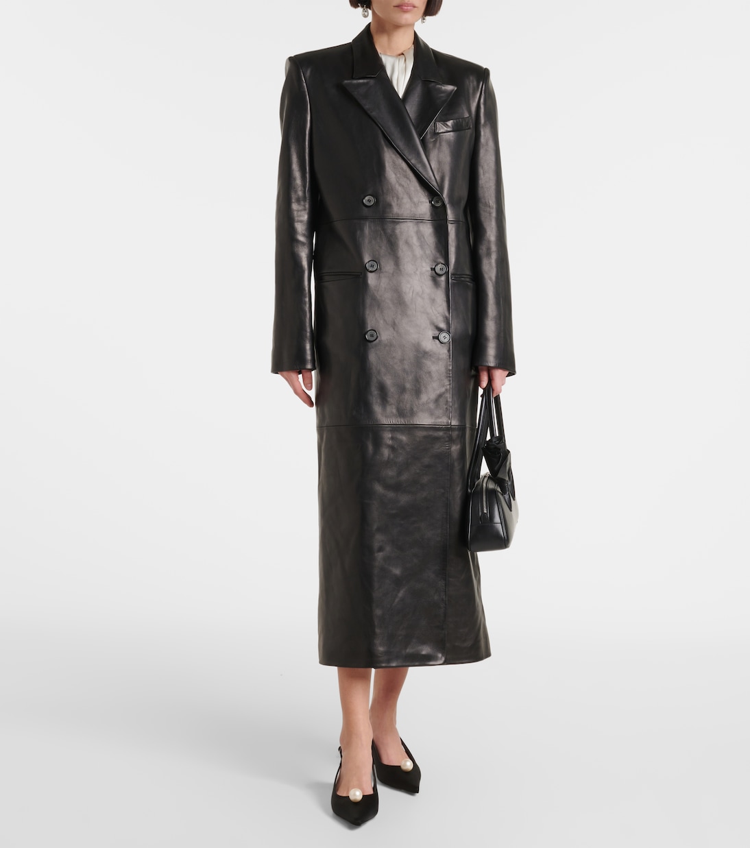 Cappotto doppiopetto in pelle | Magda Butrym