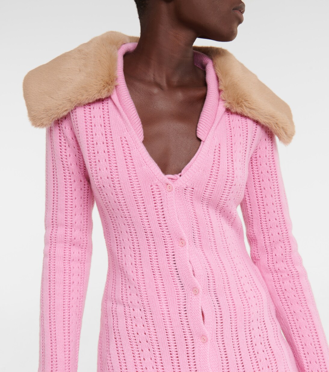 Cardigan Pointelle aus Wolle | Blumarine