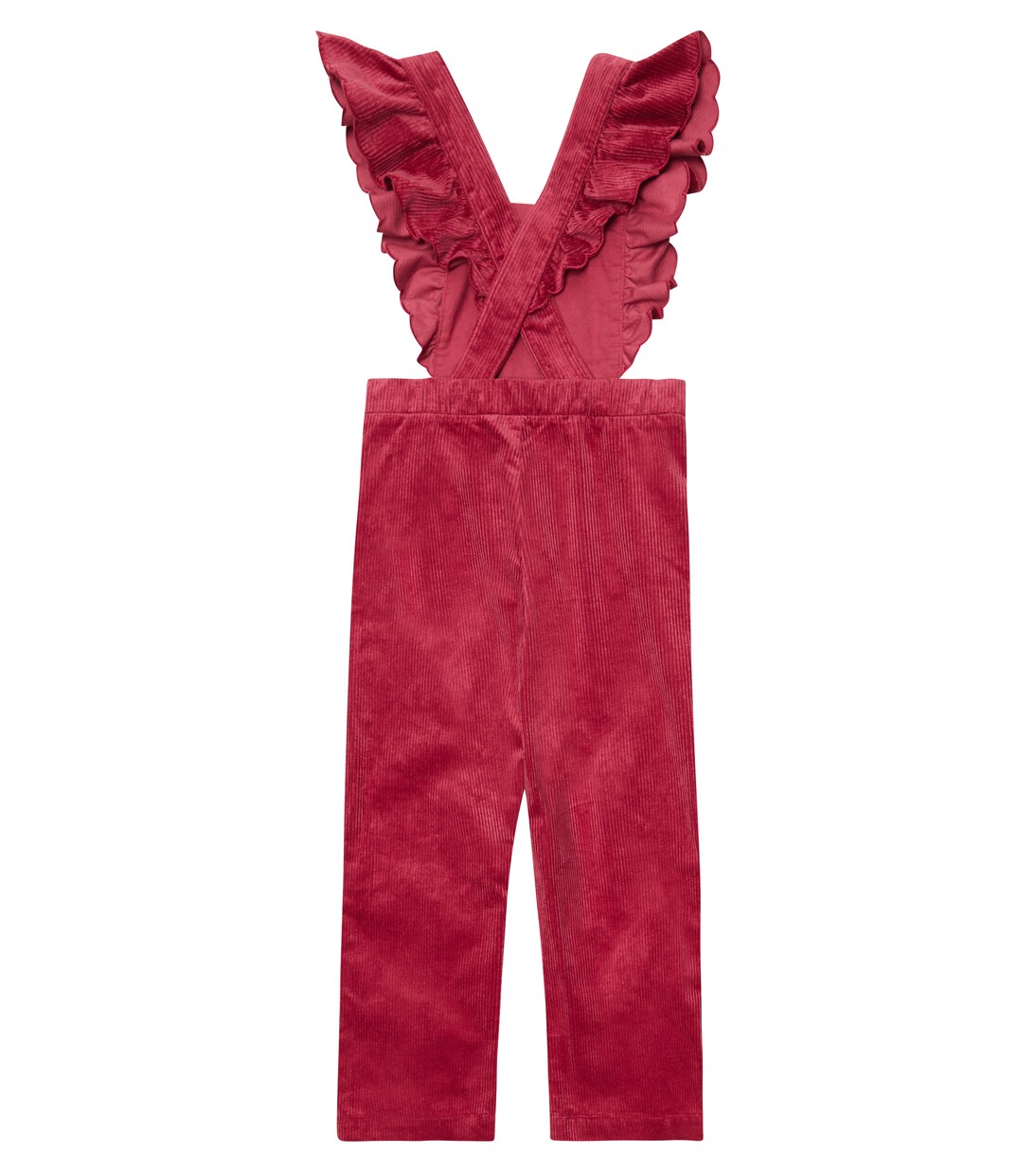 Ruffled cotton corduroy dungarees | Chloé Kids