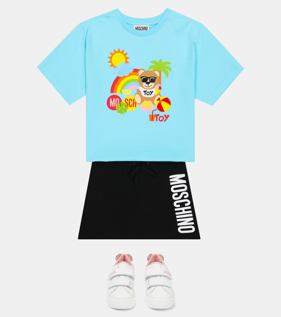 Printed cotton jersey T-shirt | Moschino Kids