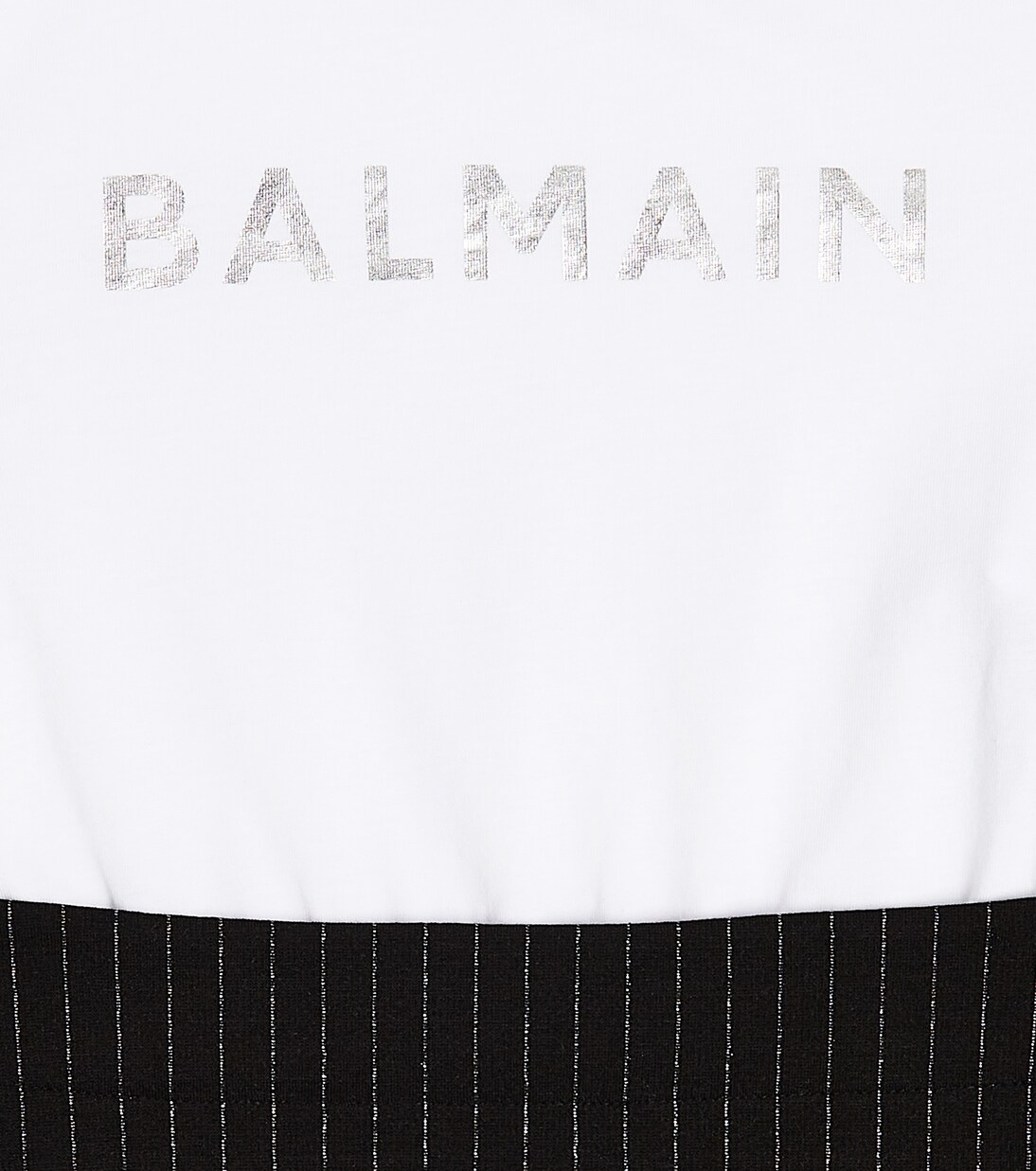 Logo striped dress | Balmain Kids