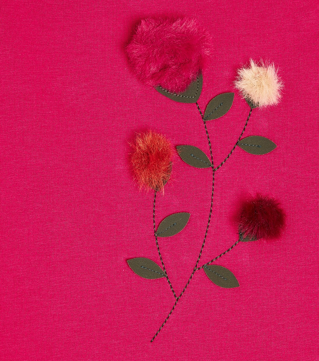 Floral-appliqué cotton fleece dress | Il Gufo