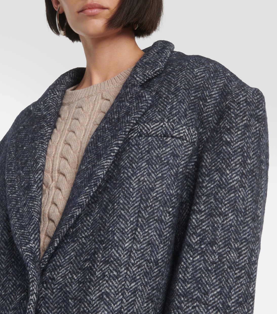 Cappotto oversize in misto alpaca | Christopher Esber