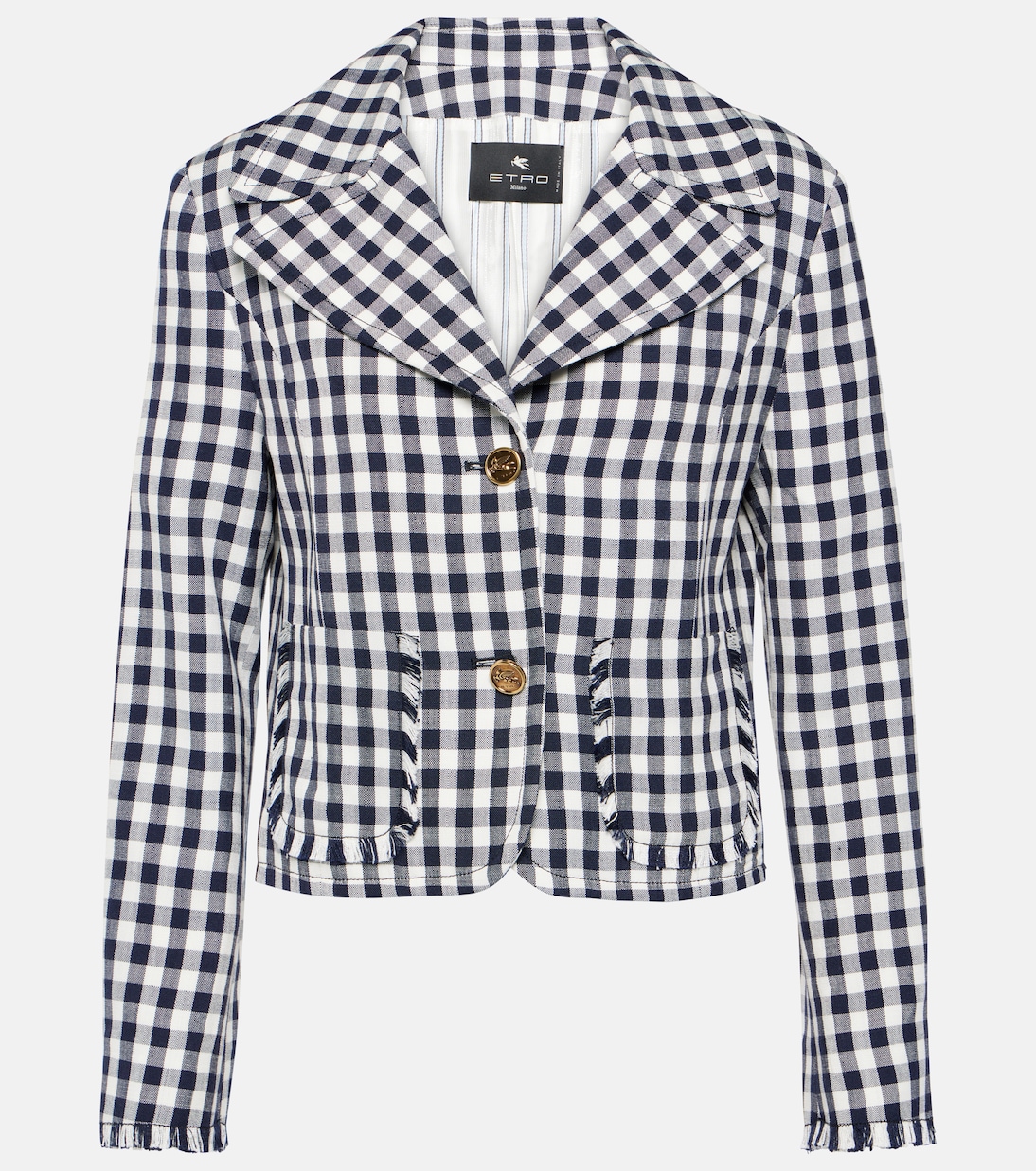 Gingham cropped blazer | Etro