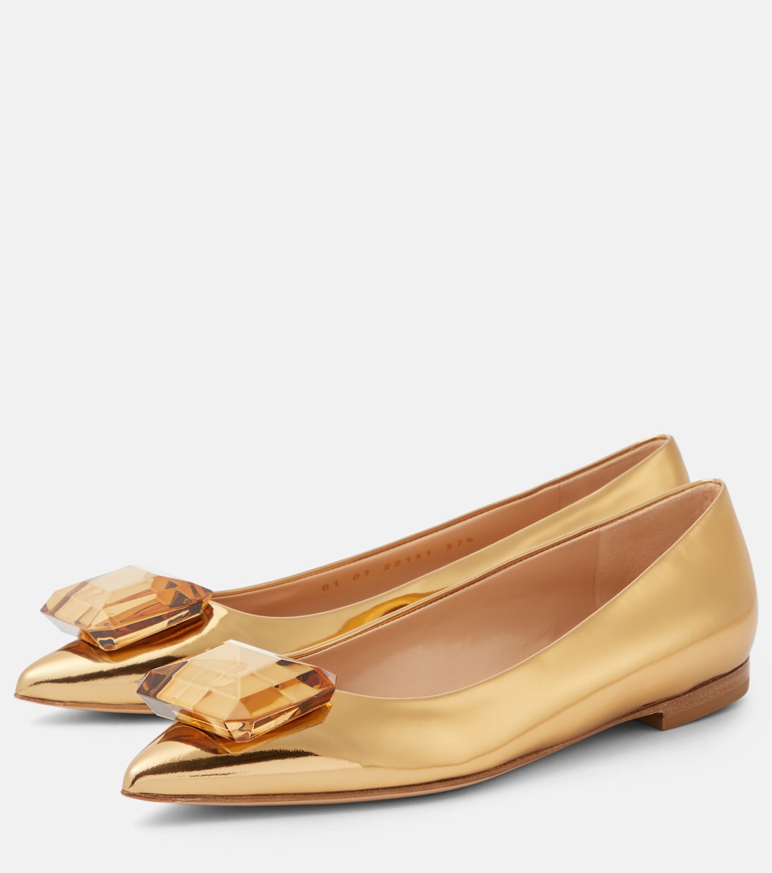 Jaipur embellished leather ballet flats | Gianvito Rossi