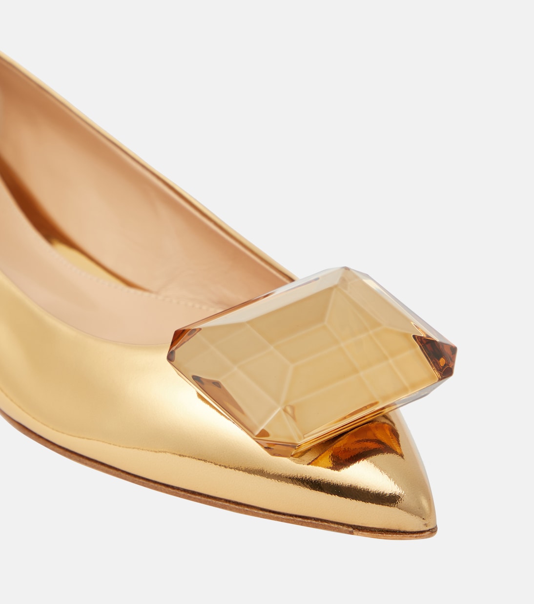 Jaipur embellished leather ballet flats | Gianvito Rossi
