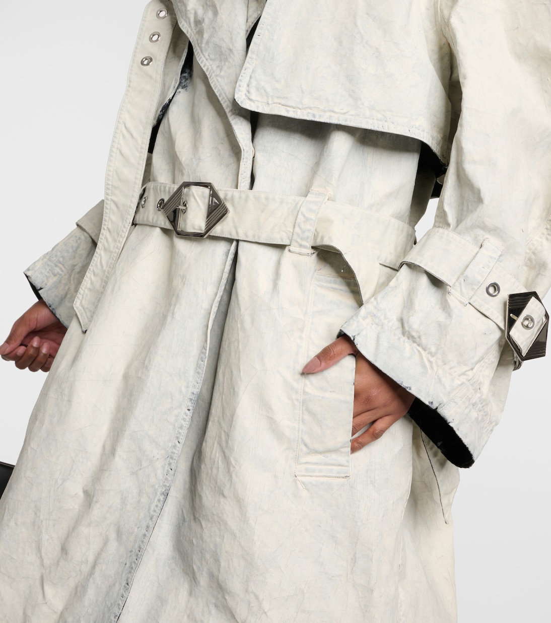 Coated denim trench coat | The Attico