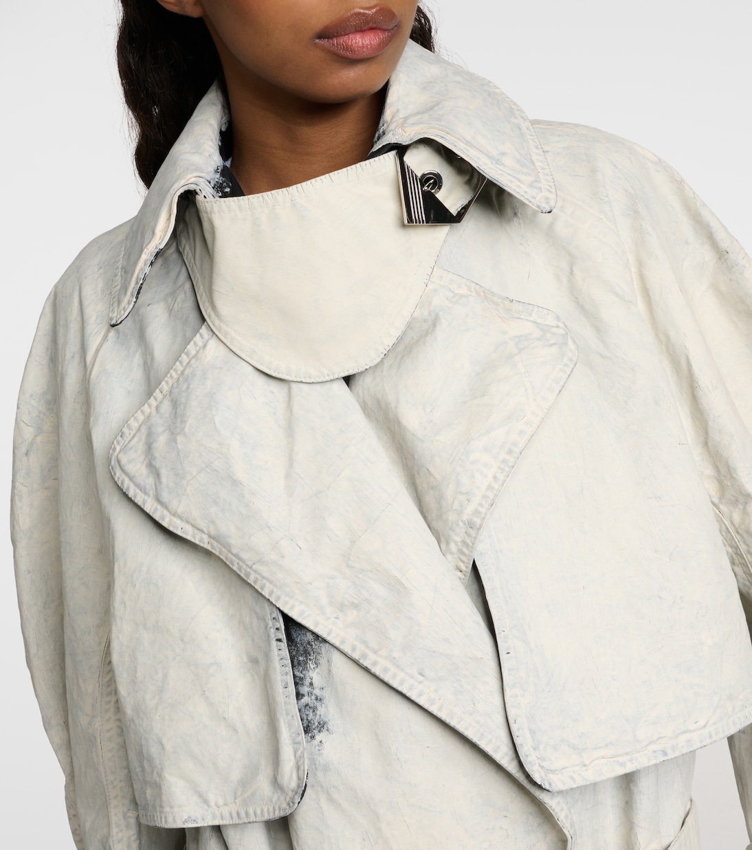 Coated denim trench coat | The Attico