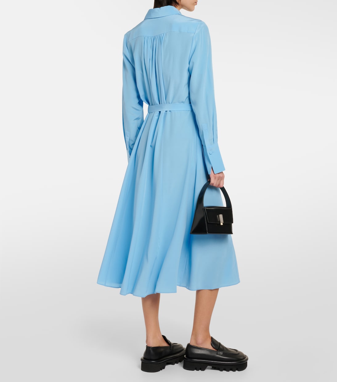 Robe chemise Diane en crêpe de soie | Joseph