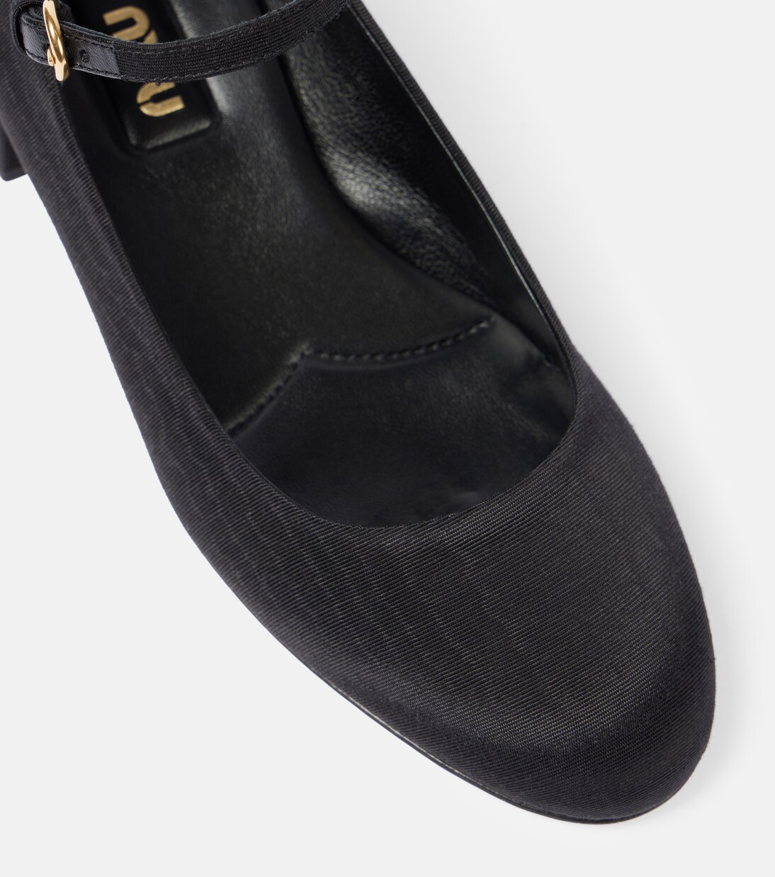Canvas leather-lined Mary Jane pumps | Miu Miu