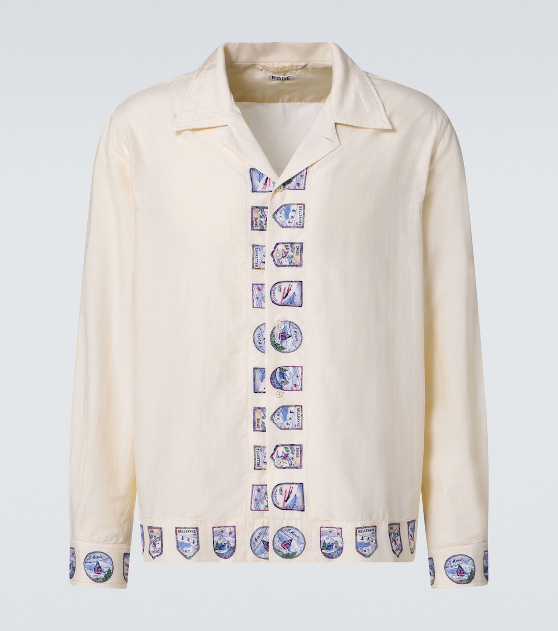 Ski Season printed cotton and silk shirt | Bode