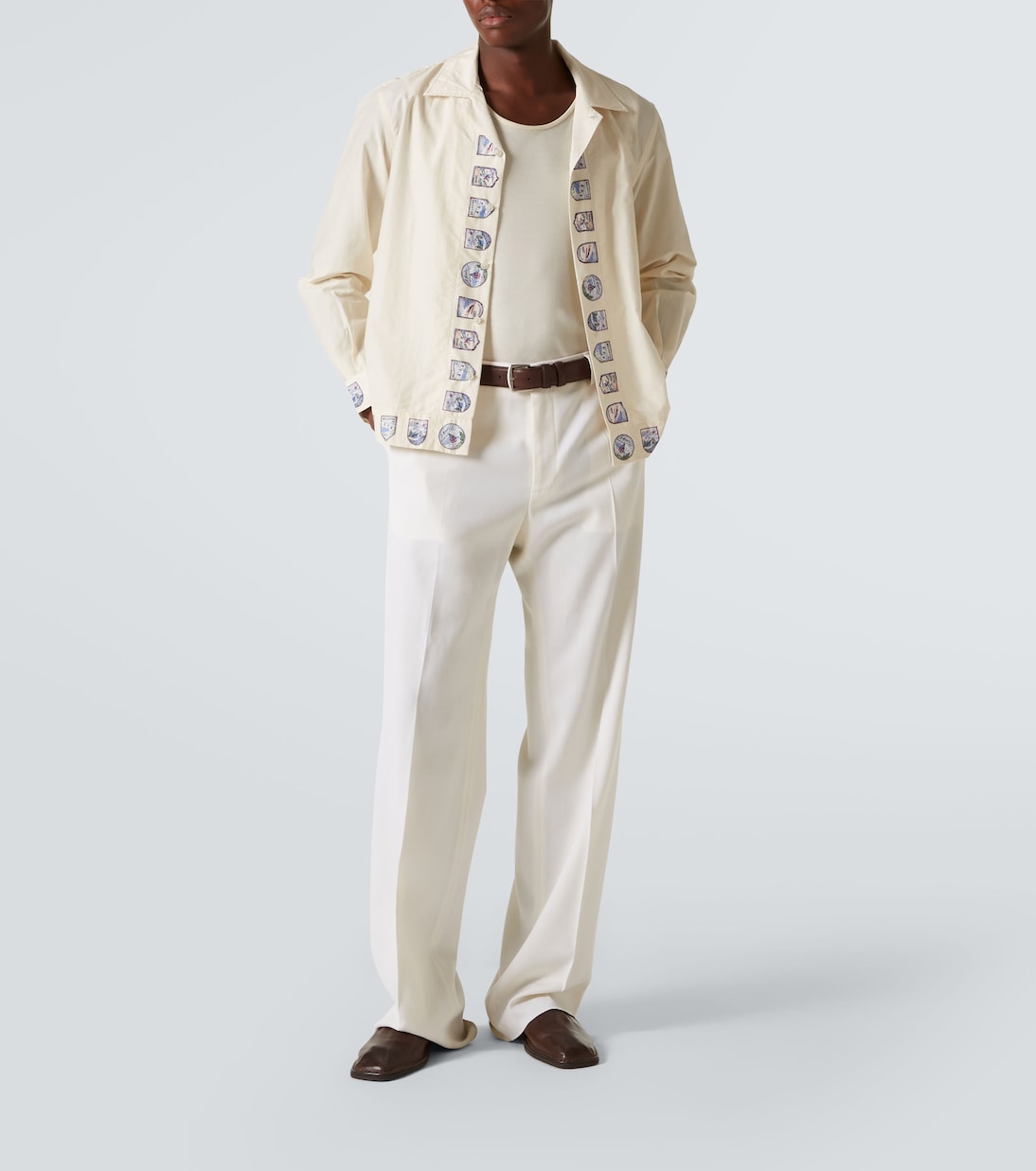 Ski Season printed cotton and silk shirt | Bode