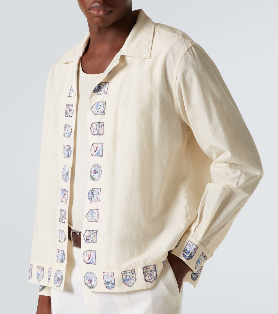 Ski Season printed cotton and silk shirt | Bode