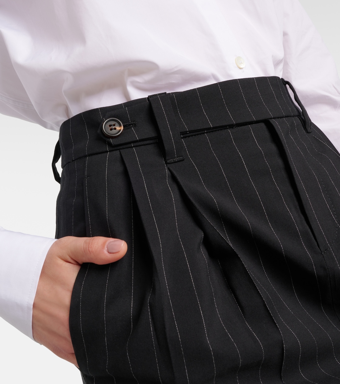 Falda midi de lana y algodón | Brunello Cucinelli