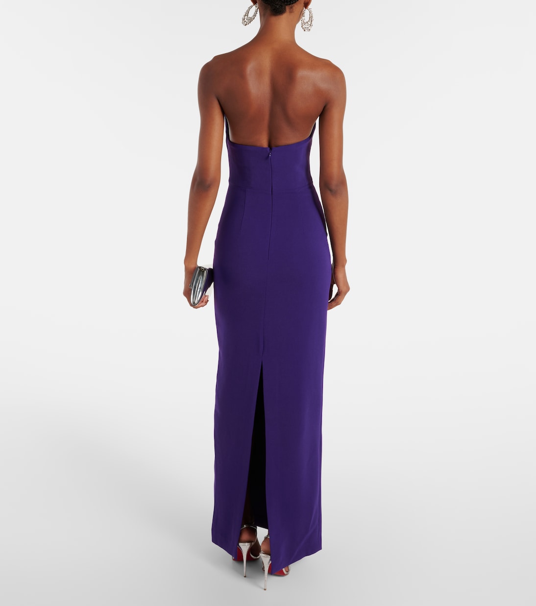 Robe longue Eve en crêpe | Solace London