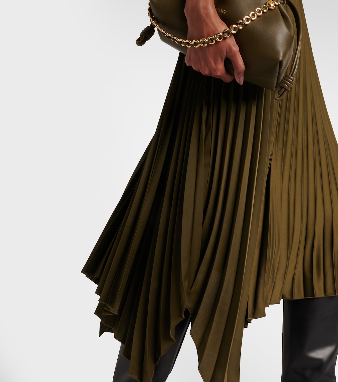 Darno asymmetric plissé midi dress | Joseph