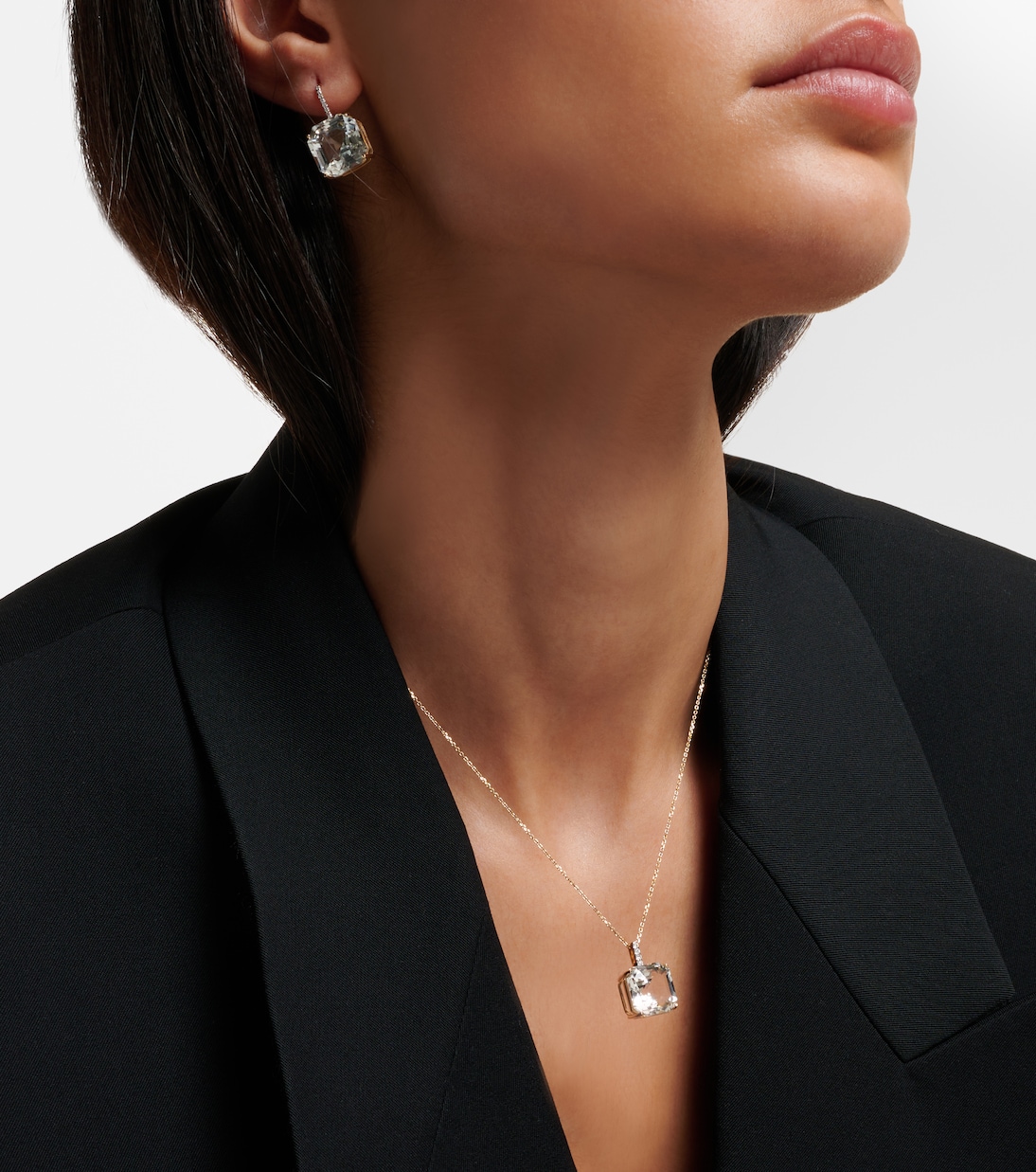 Collier en or 14 ct, topaze et diamants | Mateo