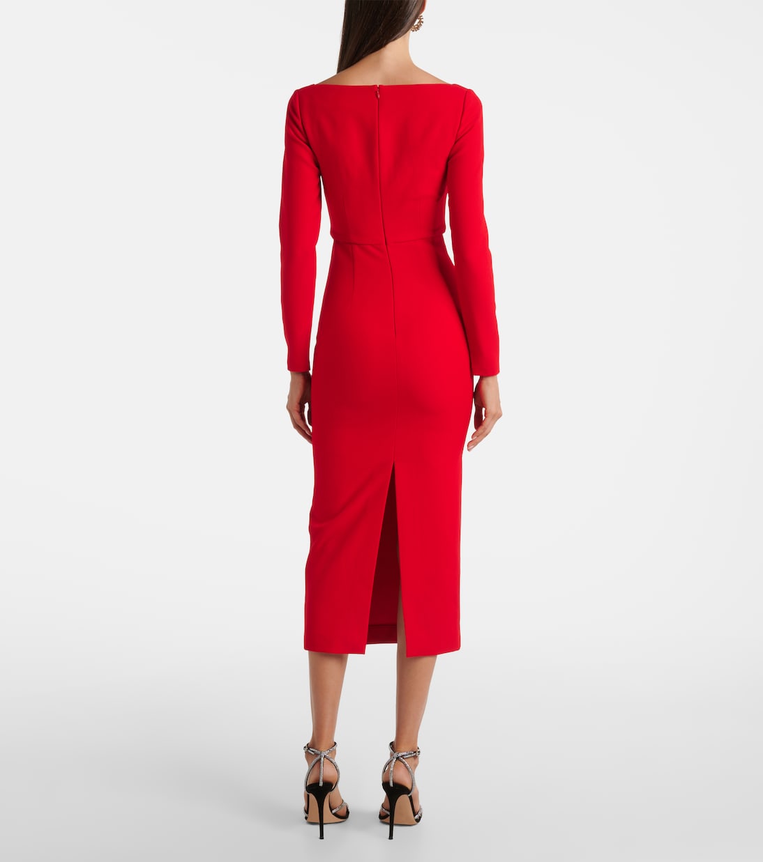 Robe midi en crêpe | Roland Mouret