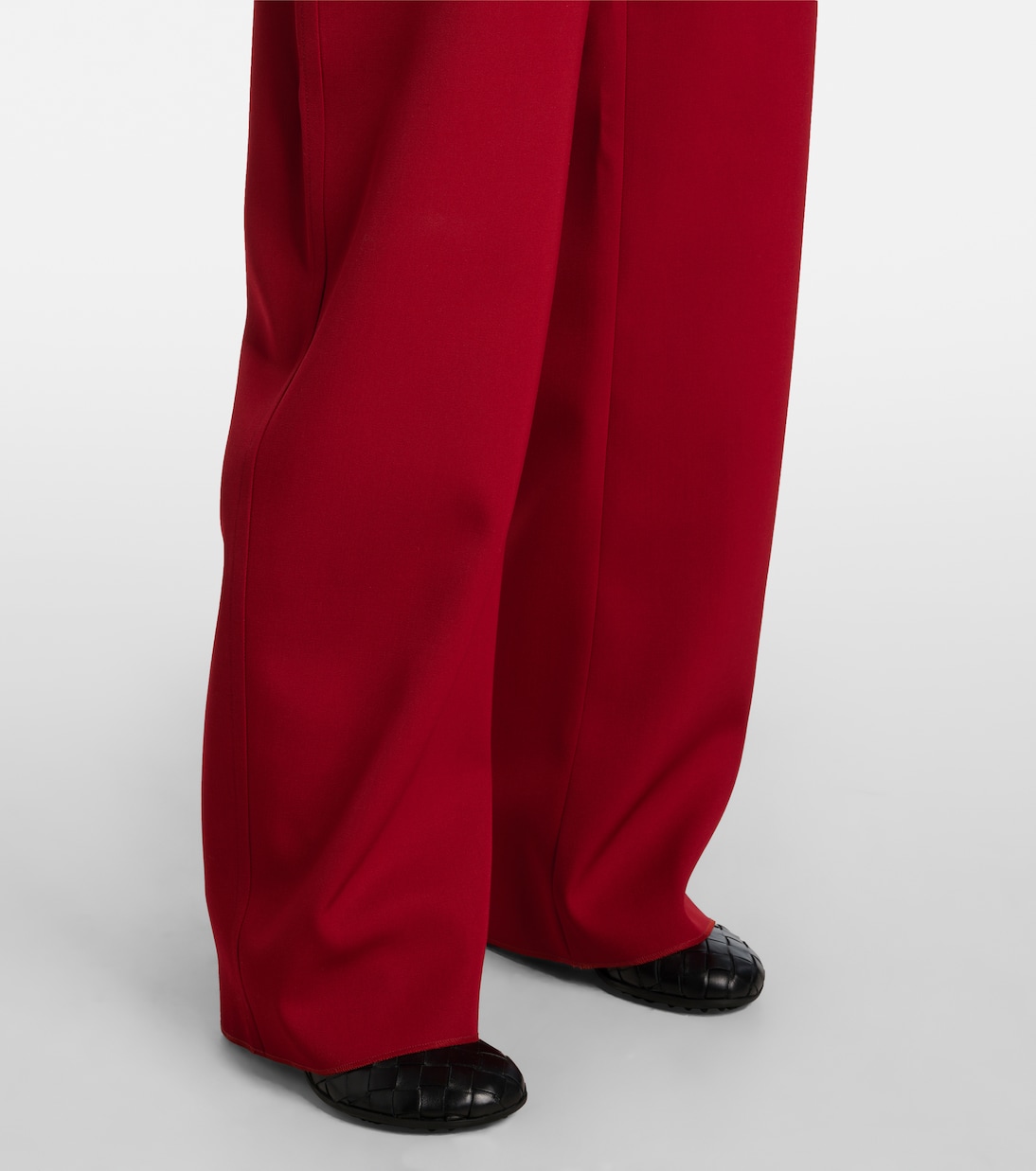 Pantalon droit à taille haute en laine | Bottega Veneta