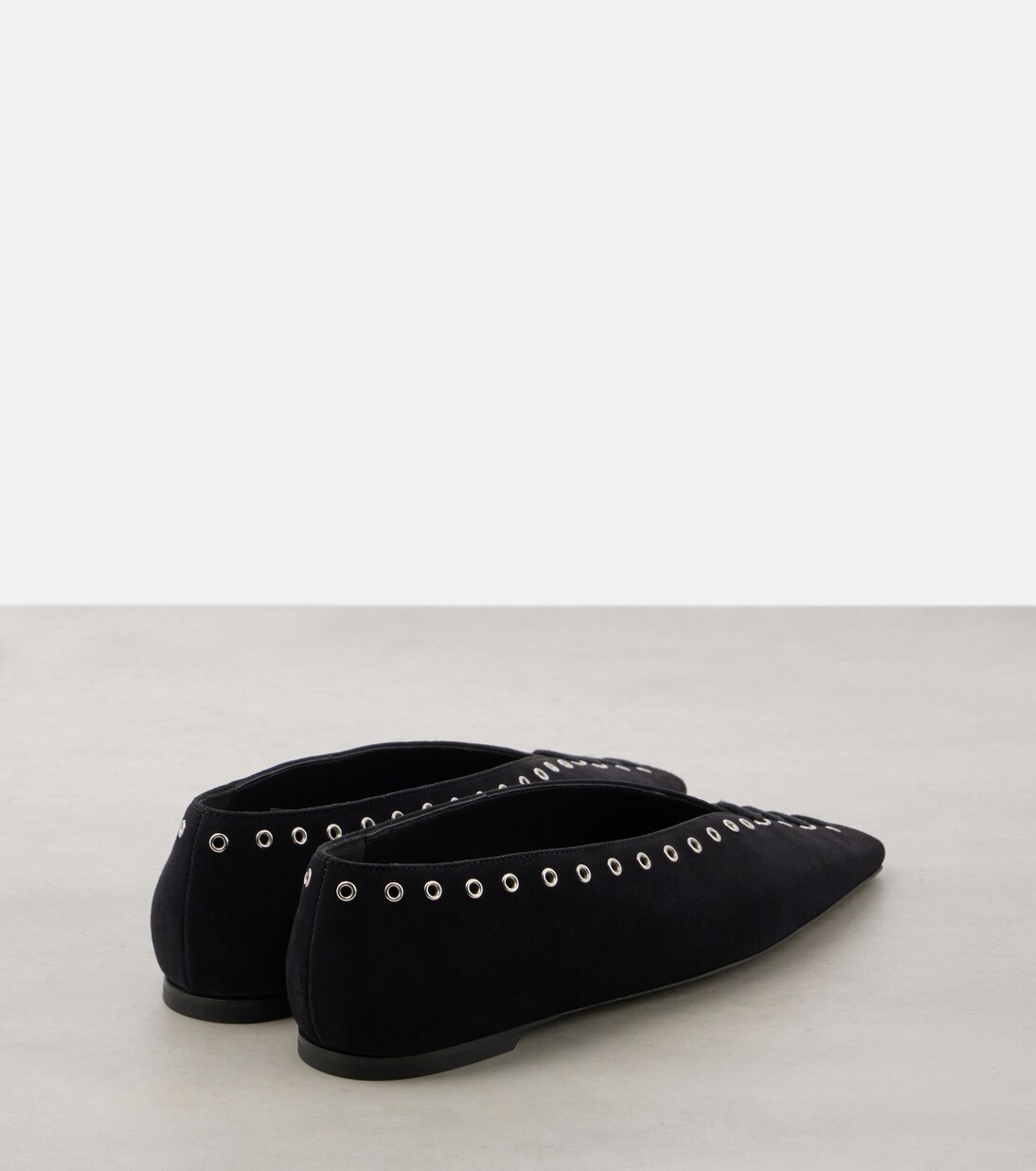 Verzierte Ballerinas aus Veloursleder | Toteme