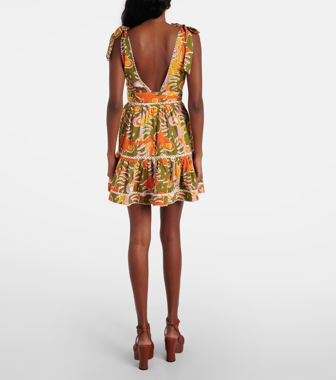 Robe Cara imprimée en coton | Poupette St Barth