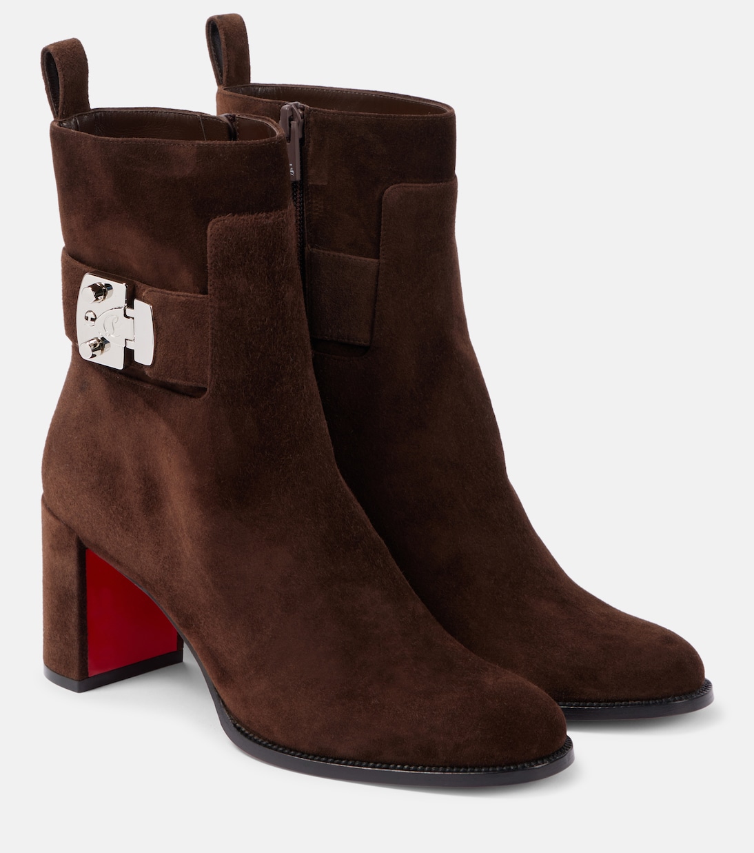 Booty Lock 70 suede ankle boots | Christian Louboutin