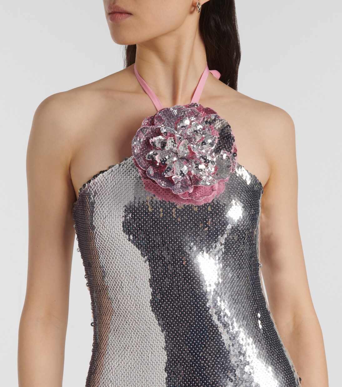 Robe longue à sequins et fleurs | Rodarte