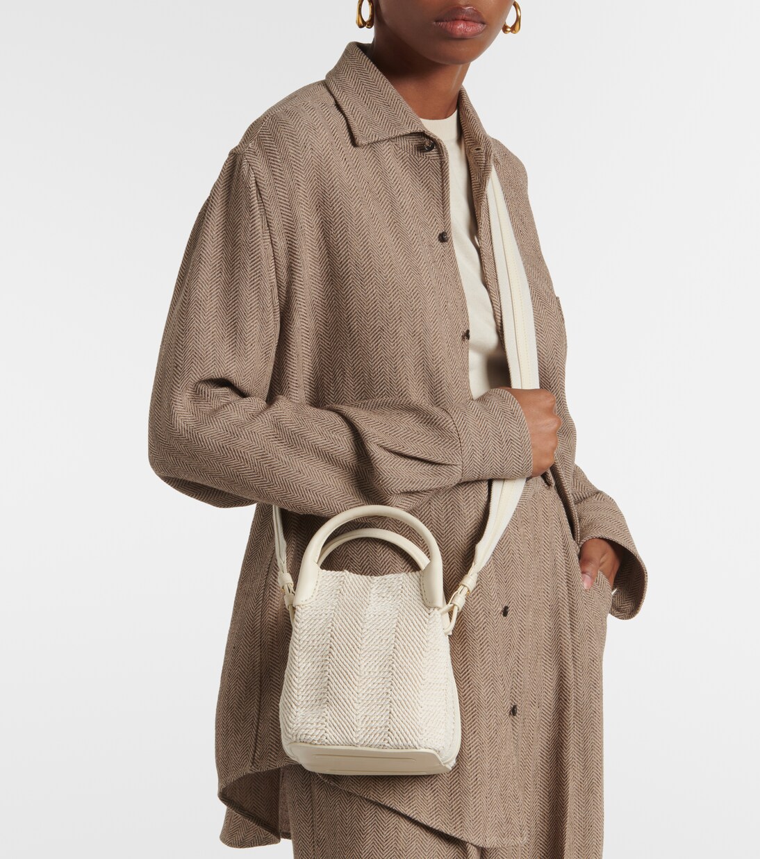 Bucket Bag Bale Micro mit Leder | Loro Piana