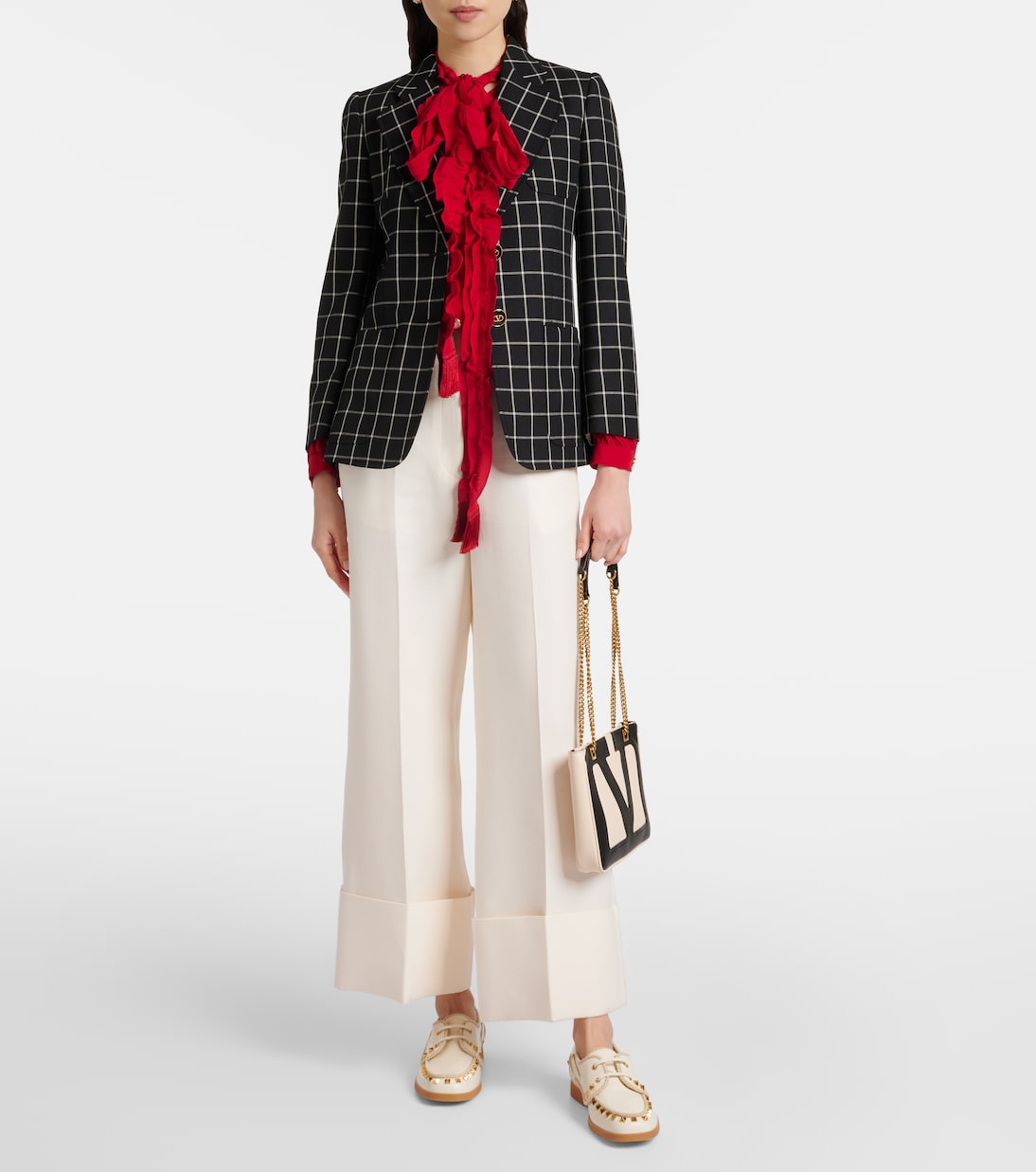 Segelschuhe Palm Avenue Rockstud aus Leder | Valentino Garavani