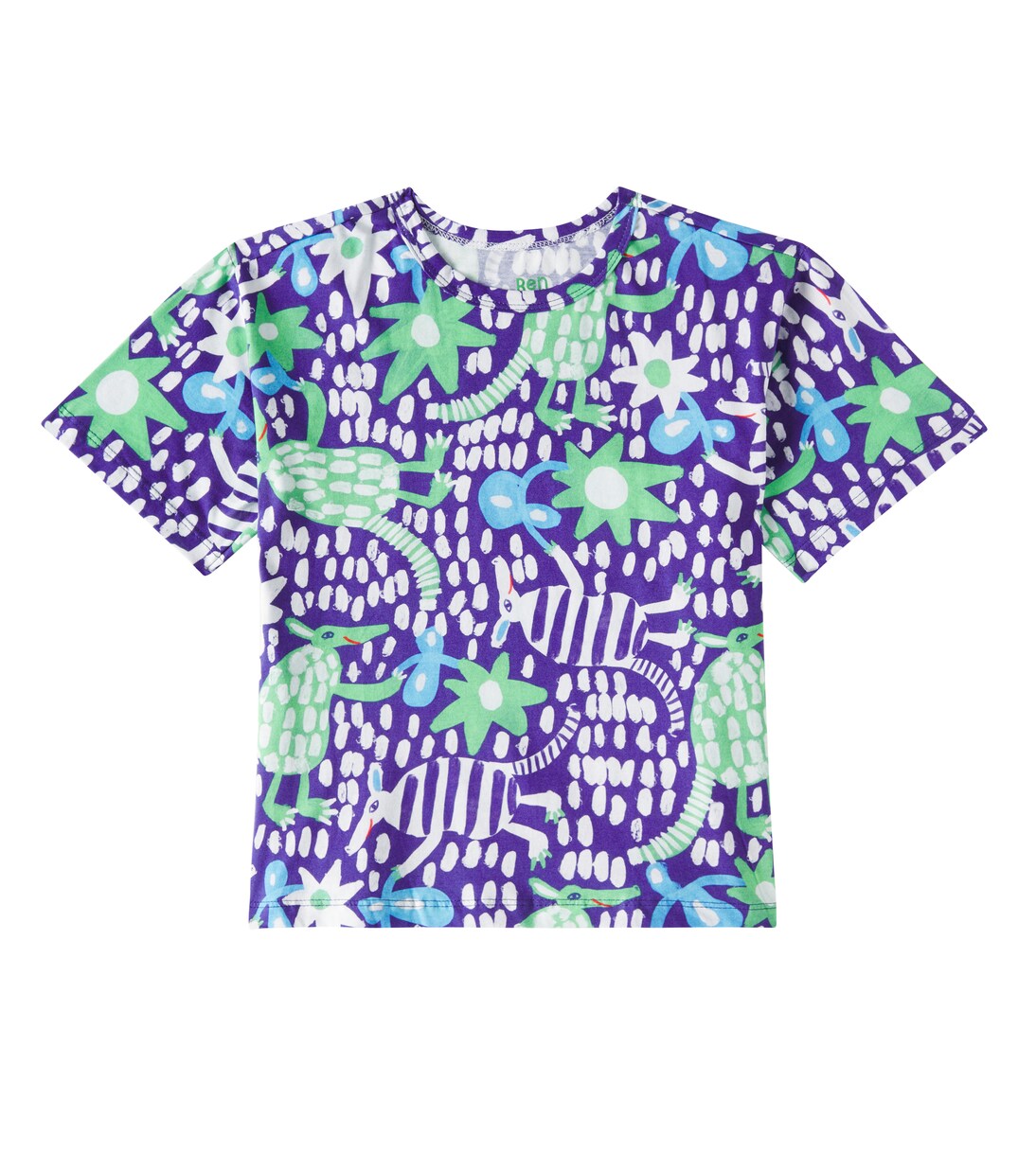 Printed cotton jersey T-shirt | Fábula