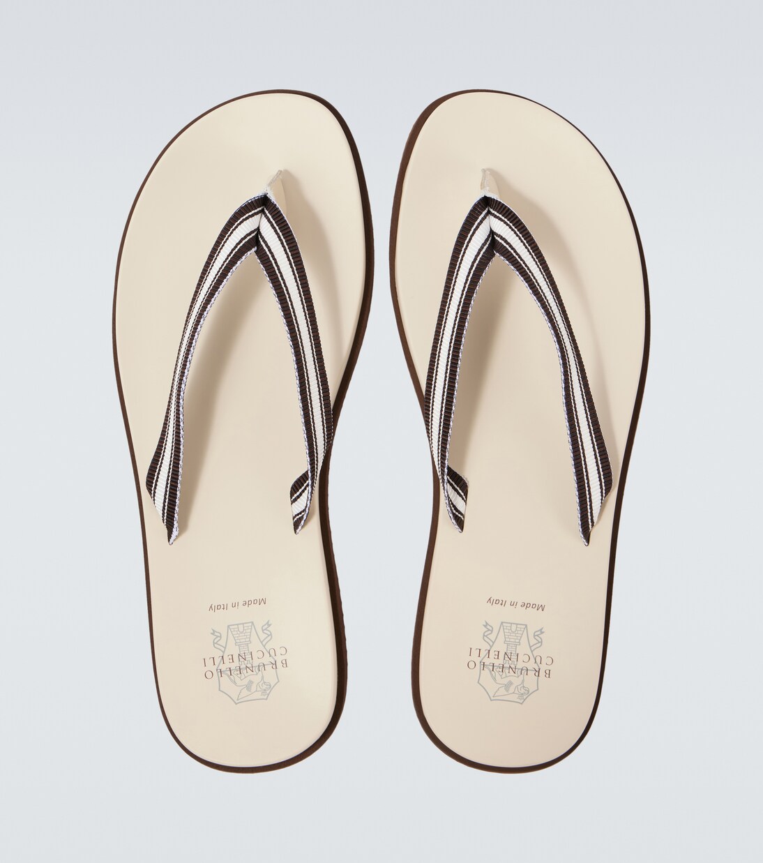 Leather-trimmed slippers | Brunello Cucinelli