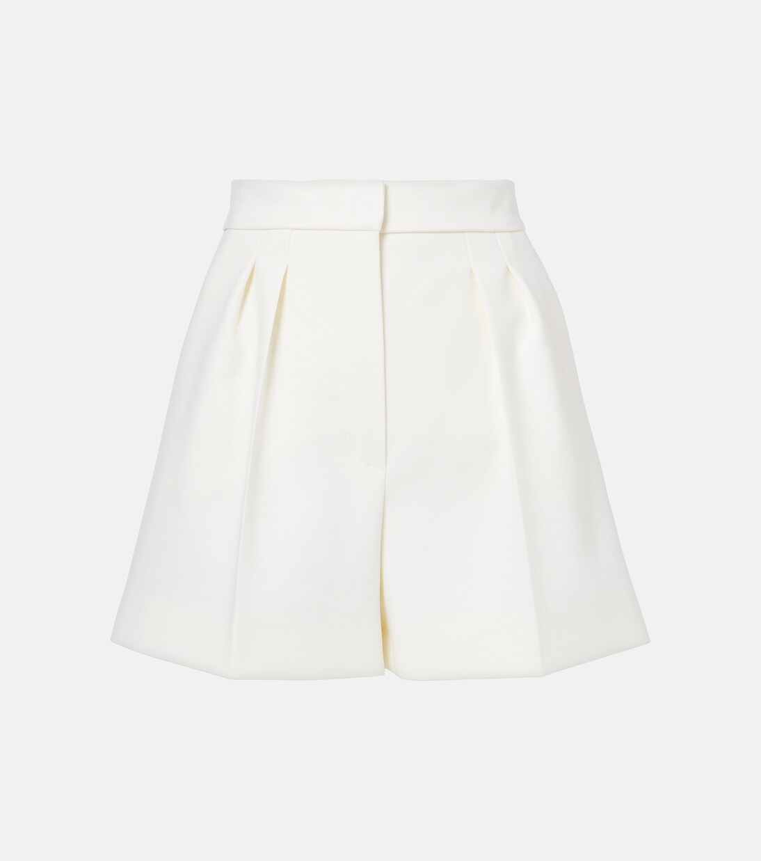 Zic high-rise wool-blend canvas shorts | Max Mara