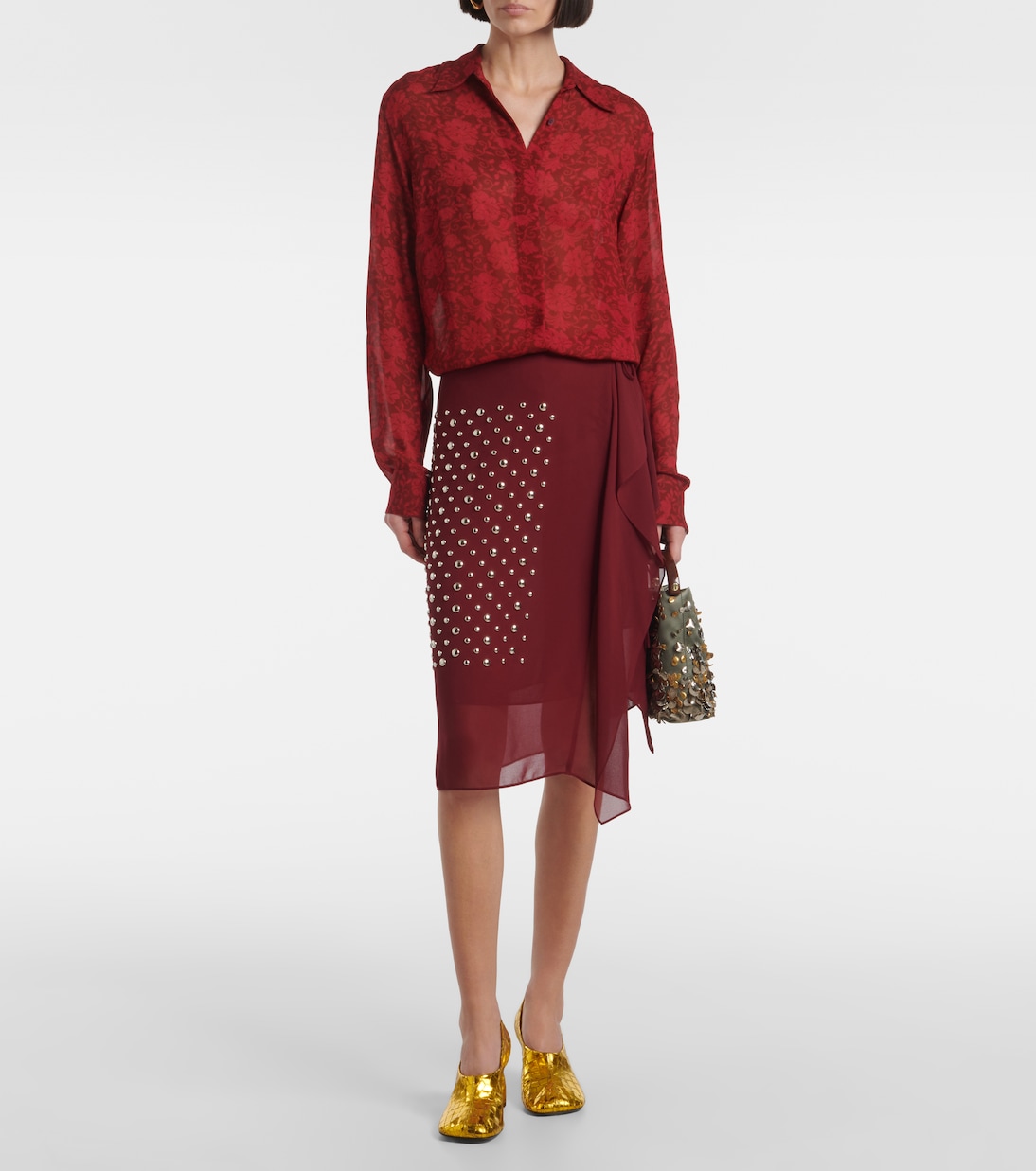 75 metallic leather pumps | Dries Van Noten