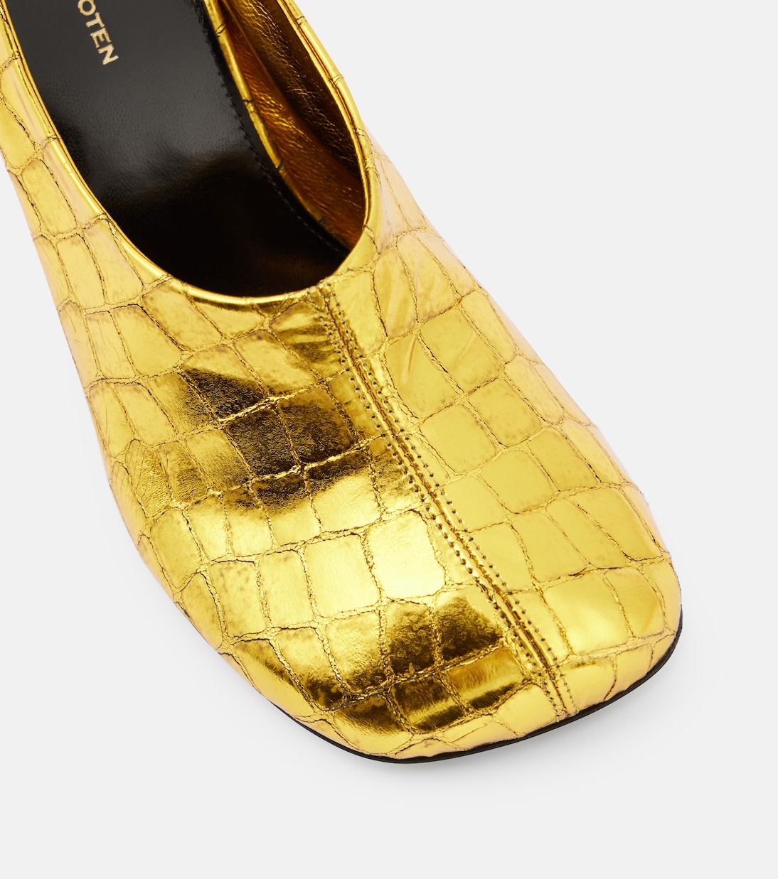 75 metallic leather pumps | Dries Van Noten